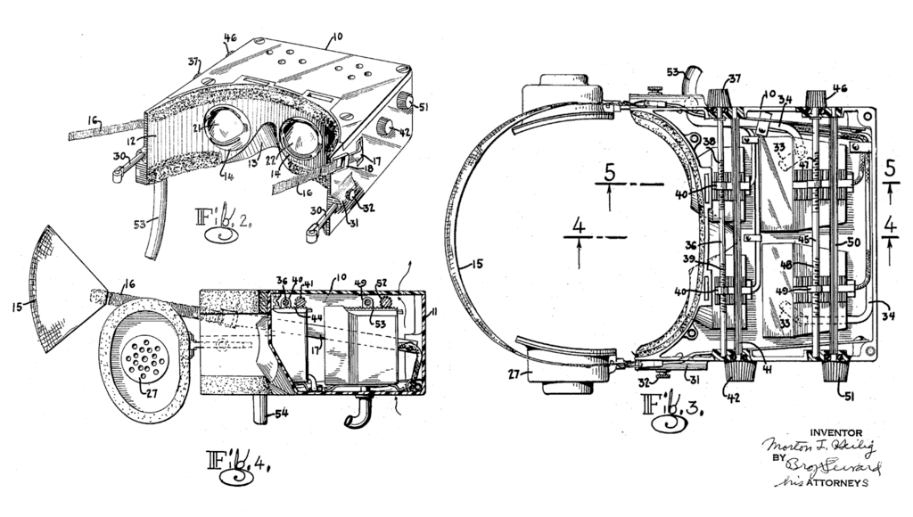 Sensorama morton heilig patent drawing