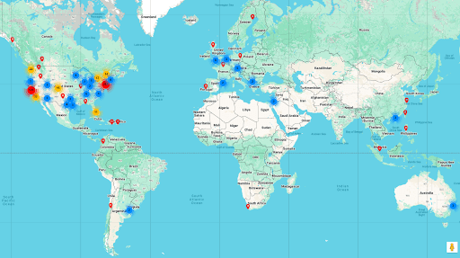 informal members on a map