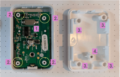 opening the housing of the temperature sensor